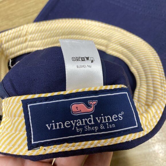 Vineyard Vines Mens Sail Nautical Baseball Cap Navy Adjustable Hat Embroidered - Picture 10 of 15